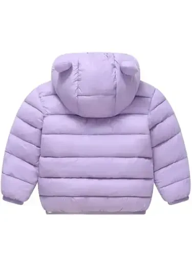 Achiyi Winter Coats Puffer Padded Jacket for Toddler Boys Girls Kids Light Outwear Cute Bear Ears with Hoods Clothing - ACHIYI (1)