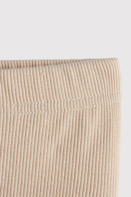 Açık Bej 1-5 Yaş Doğal Pamuklu Çocuk Taytı-Açık Bej - 2