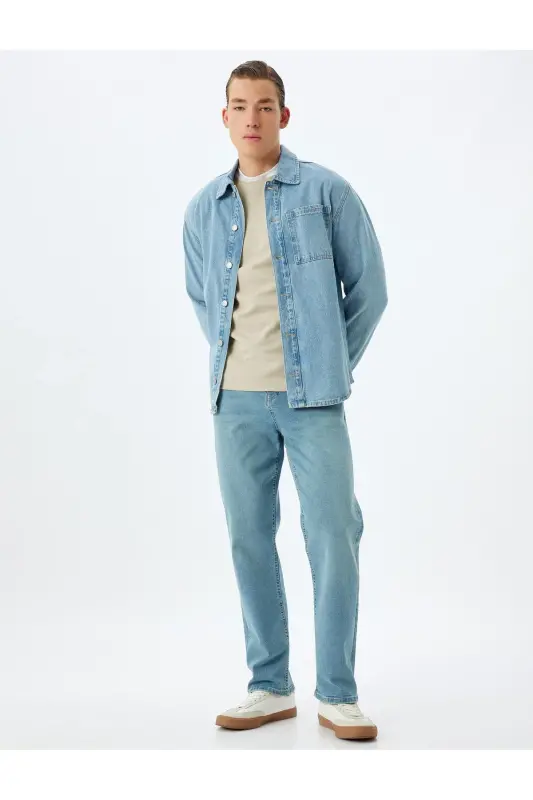 Açık İndigo Erkek Jeans 5WAM40119ID - AÇIK İNDİGO - 2