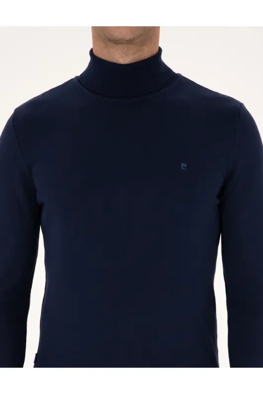 Açık Lacivert Slim Fit Balıkçı Yaka Basic Triko Kazak 50314202-VR059 - Açık Lacivert - 6