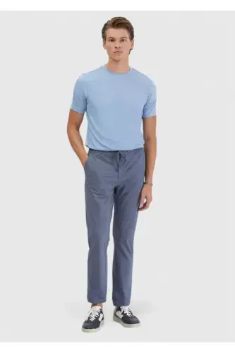 Açık Mavi Bisiklet Yaka T-Shirt - RAMSEY (1)