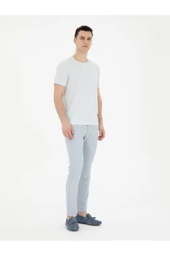 Açık Mavi Slim Fit Beli Lastikli Kanvas Pantolon 50288508-VR003-142335 - PIERRE CARDIN