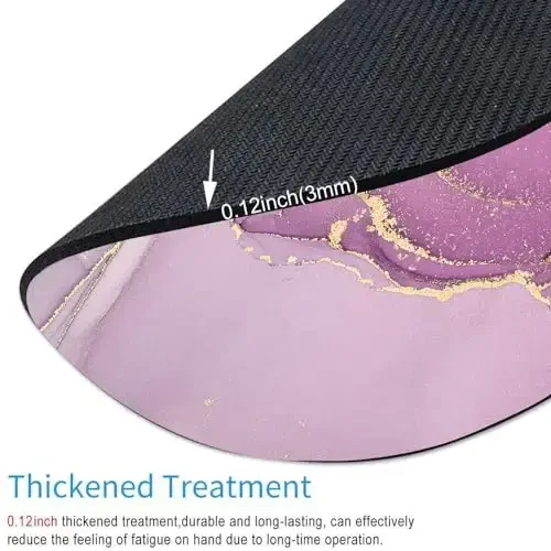 Light Purple Marble Round Mouse pad Customized Mousepad Non-Slip Rubber Base Mouse Pads for Computers Laptop Office Desk Accessories Mouse pad - 3