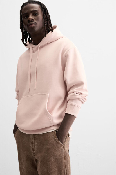 Açık pembe kapüşonlu sweatshirt - 13