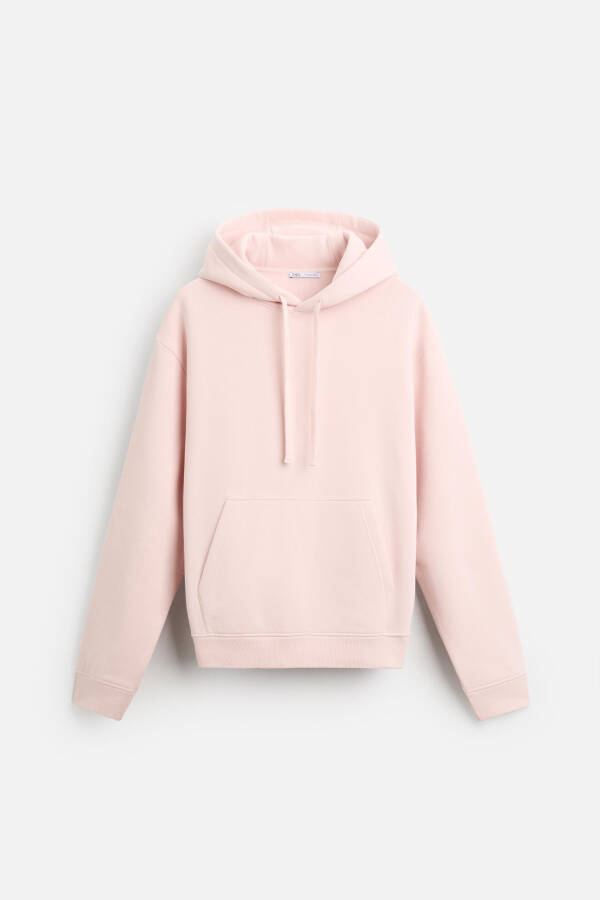 Açık pembe kapüşonlu sweatshirt - 14