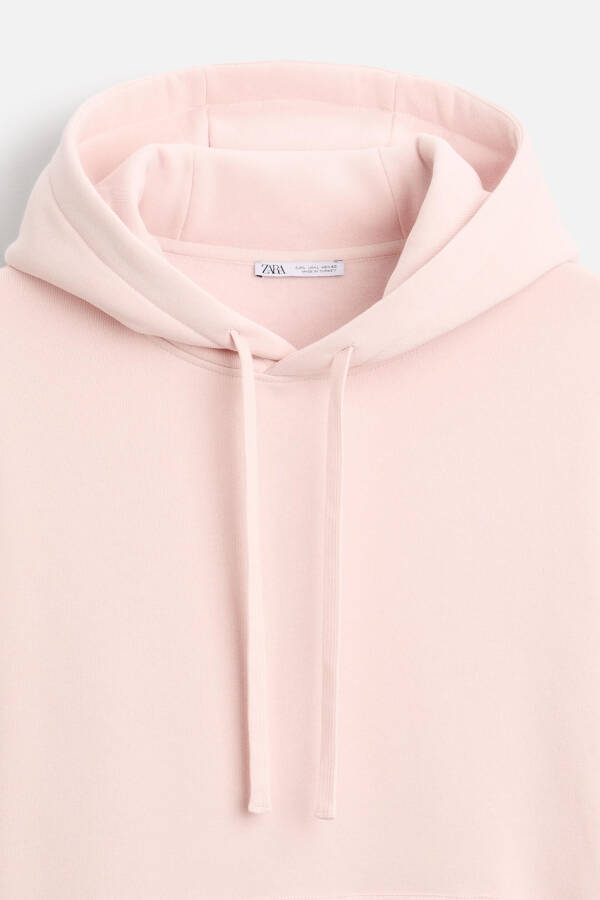 Açık pembe kapüşonlu sweatshirt - 16