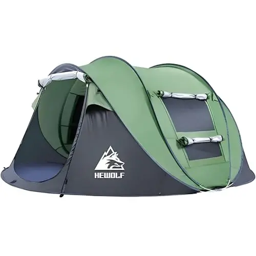 Pop Up Camping Tent 2/4 Person, Instant Family Tents, Easy Setup Automatic Tent for Camping Hiking & Traveling 