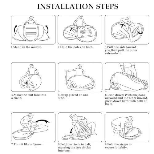 Pop Up Camping Tent 2/4 Person, Instant Family Tents, Easy Setup Automatic Tent for Camping Hiking & Traveling - 7