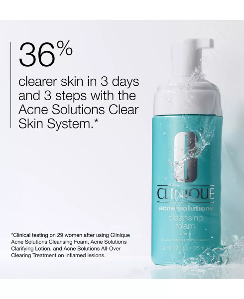 Acne Solutions Cleansing Foam Face Wash, 4.2 oz. No Color - 2