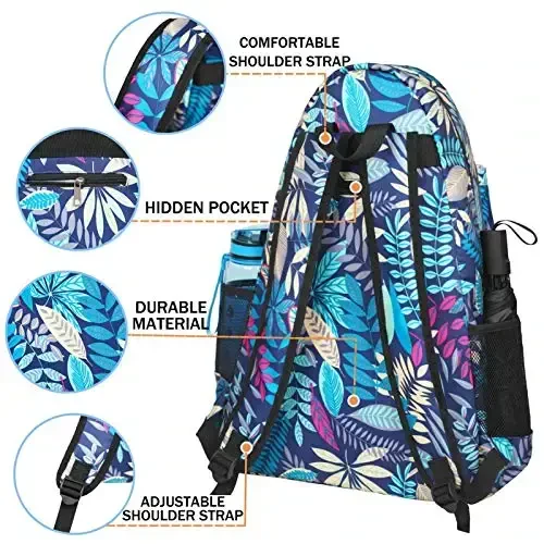 ACOSEN Tennis Bag Tennis Backpack - Ayollar va erkaklar uchun tennis raketkasi, Pickleball eshkaklari, Badminton raketkasi, Skvoş raketkasi, to'plar va boshqa aksessuarlarni ushlab turish uchun katta tennis sumkalari - 3