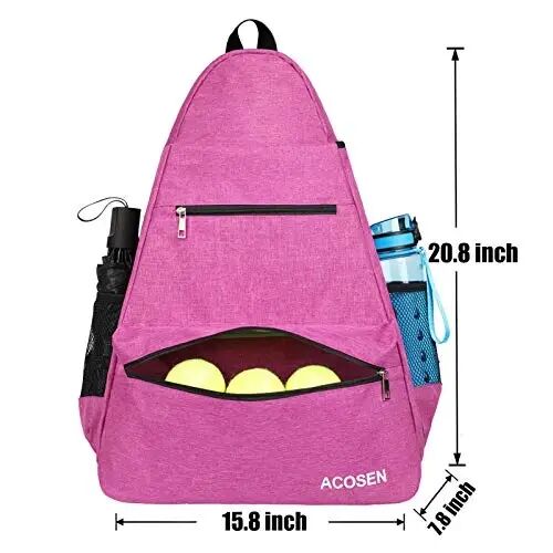 ACOSEN Tennis Bag Tennis Backpack - Large Tennis Bags for Women and Men to Hold Tennis Racket,Pickleball Paddles, Badminton Racquet, Squash Racquet,Balls and Other Accessories - 8