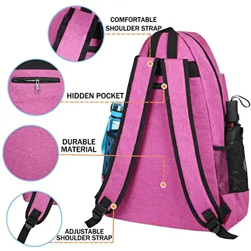 ACOSEN Tennis Bag Tennis Backpack - Large Tennis Bags for Women and Men to Hold Tennis Racket,Pickleball Paddles, Badminton Racquet, Squash Racquet,Balls and Other Accessories - 3