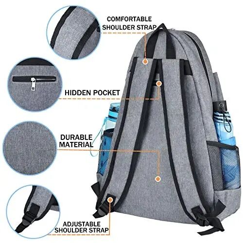 ACOSEN Tennis Bag Tennis Backpack - Large Tennis Bags for Women and Men to Hold Tennis Racket,Pickleball Paddles, Badminton Racquet, Squash Racquet,Balls and Other Accessories - 3