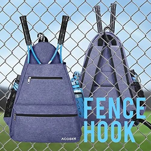ACOSEN Tennis Bag Tennis Backpack - Large Tennis Bags for Women and Men to Hold Tennis Racket,Pickleball Paddles, Badminton Racquet, Squash Racquet,Balls and Other Accessories - 12