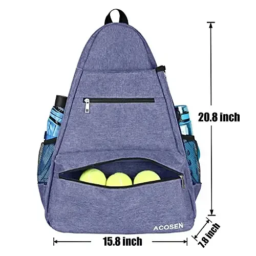 ACOSEN Tennis Bag Tennis Backpack - Large Tennis Bags for Women and Men to Hold Tennis Racket,Pickleball Paddles, Badminton Racquet, Squash Racquet,Balls and Other Accessories - 5