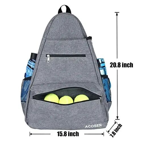 ACOSEN Tennis Bag Tennis Ryukzagi - Ayollar va erkaklar uchun tennis raketkasi, pickleball eshkak eshish, badminton raketkasi, skvosh raketkasi, to'plar va boshqa aksessuarlarni ushlab turish uchun katta tennis sumkalari - ACOSEN (1)