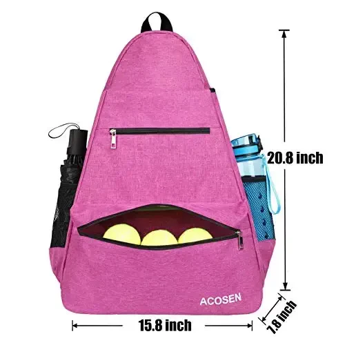 ACOSEN Tennis Bag Tennis Ryukzaki - Erkaklar va ayollar uchun tennis raketkasi, Picklebol eshkak eshishi, Badminton raketkasi, Skvosh raketkasi, to'plar va boshqa aksessuarlarni ushlab turish uchun katta tennis sumkalari - ACOSEN (1)