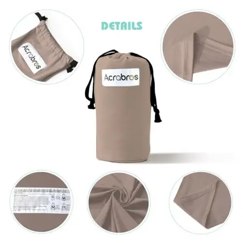 Acrabros Baby Wrap Carrier,Hands Free Baby Carrier Sling,Lightweight,Breathable,Softness,Perfect for Newborn Infants and Babies Shower Gift,Dark Cappuccino - 5