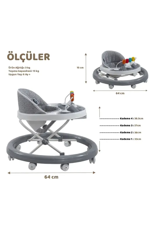 Acrciciko Alfa Yürüteç-ANTRASİT - 2