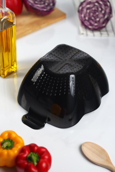 Acrylic Black Pasta Strainer & Vegetable Fruit Strainer - 2