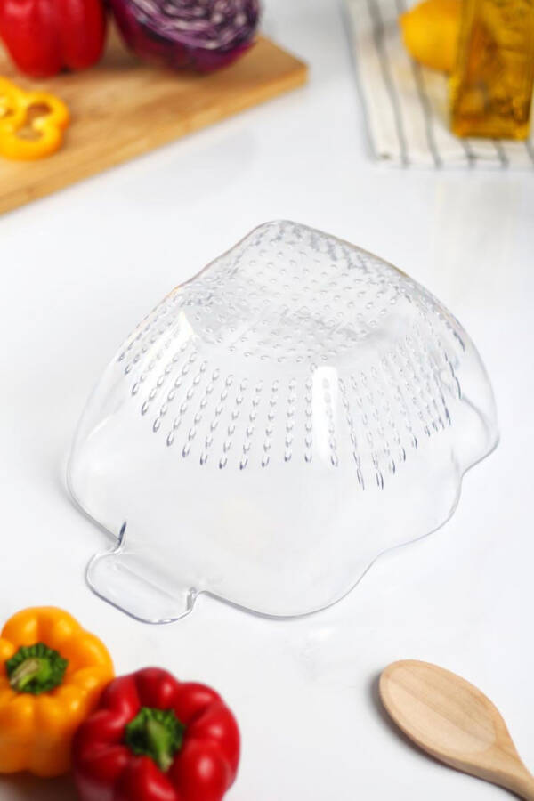 Acrylic Clear Pasta Strainer & Vegetable Fruit Colander - 2