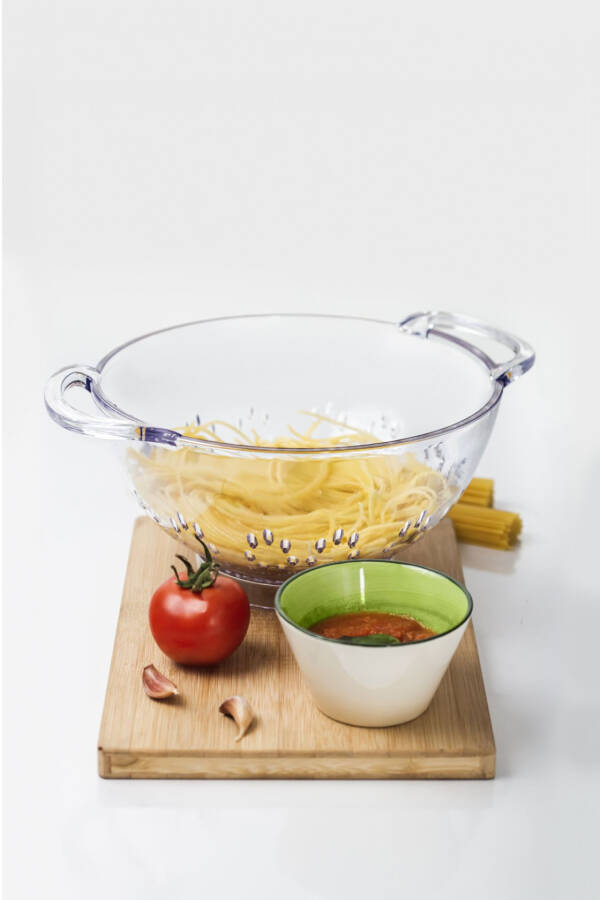 Acrylic Transparent Pasta Strainer & Fruit Vegetable Colander - 2