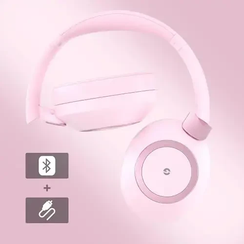 Active Noise Cancelling Headphones, 100H Playtime Headphone Wireless Bluetooth, Bluetooth Headphone with Microphone, Over Ear Wireless Headphones with Deep Bass,Fast Charging for Travel - 7