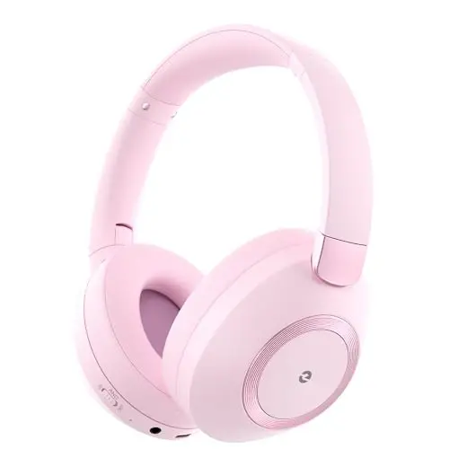 Active Noise Cancelling Headphones, 100H Playtime Headphone Wireless Bluetooth, Bluetooth Headphone with Microphone, Over Ear Wireless Headphones with Deep Bass,Fast Charging for Travel - EAORUL