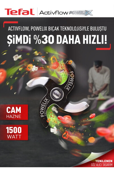 Activflow Cam Hazne Gümüş 1500 W Premium Blender Seti, Lambader Hediye - 3