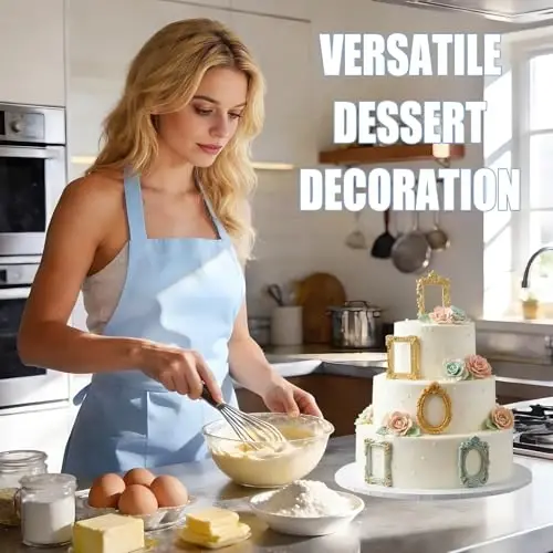 Acvcatto Silicone Frame Chocolate Molds, Vintage Ornate Picture Frame Fondant Molds, for Resin Casting Crafts Cake Decoration Set of 4 - 3