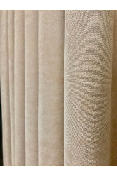 Ada Curtain Beige Single Wing 1/3 Tight Pleat - 3