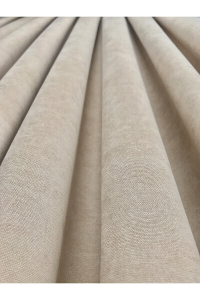 Ada Curtain Beige Single Wing 1/3 Tight Pleat - 7