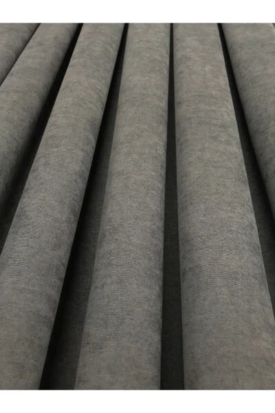 Ada Drapery Anthracite Single Wing 1/3 Tight Pleat - Modazone