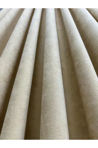 Ada Fonluk Açık Bej Tek Kanat 1/3 Sık Pile-Açık Sarı 