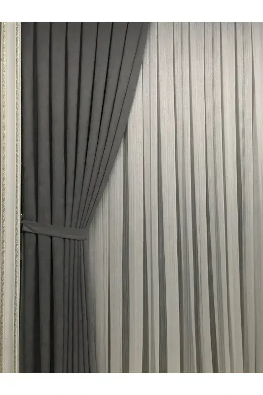 Ada Fonluk Gri Tek Kanat 1/3 Sık Pile-Gri - 4