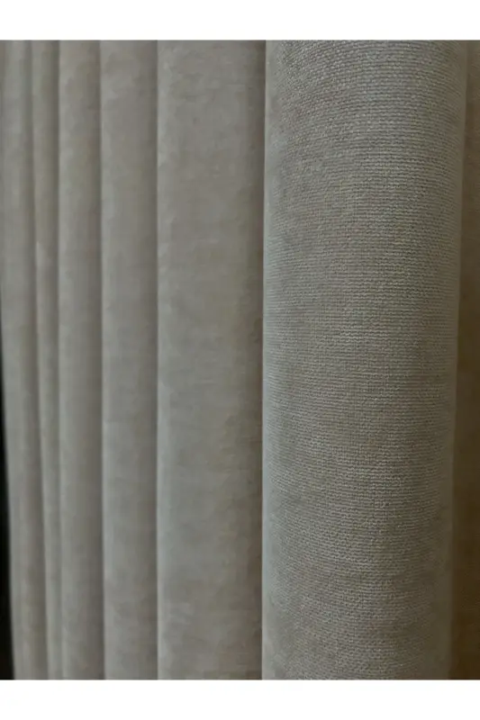 Ada Fonluk Koyu Bej Tek Kanat 1/3 Sık Pile-Koyu Bej - 3