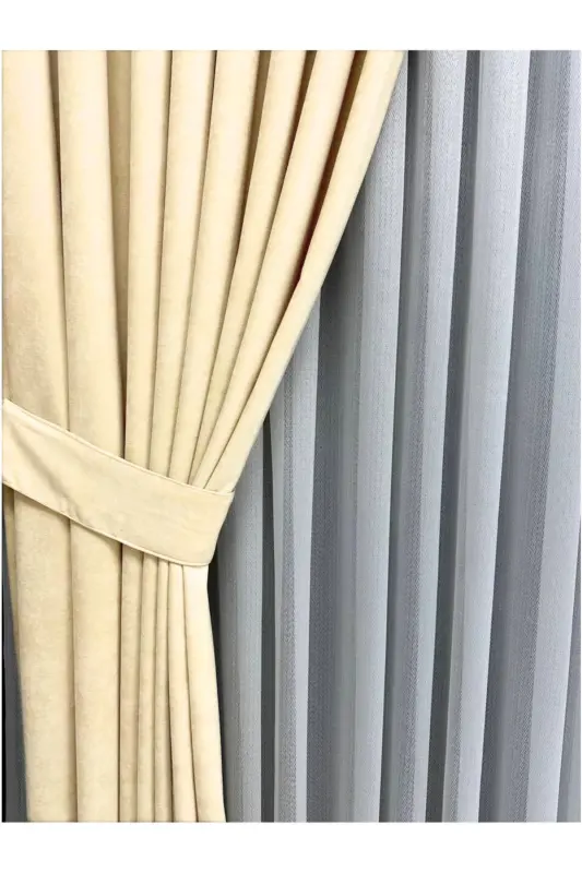 Ada Fonluk Krem Tek Kanat 1/3 Sık Pile-Açık Bej - 5