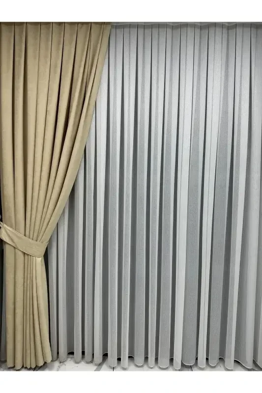 Ada Fonluk Ochiq Bej Yagona Qanot 1/3 Zich Buralgan-Ochiq Sariq - 3