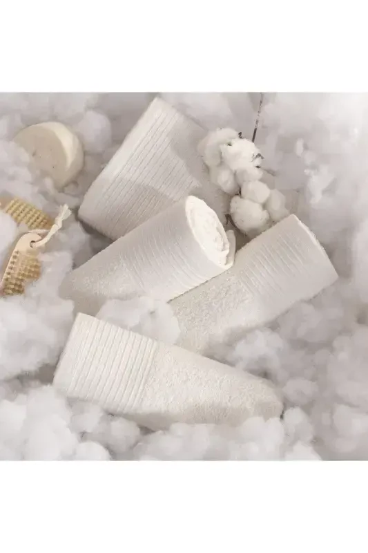 Ada Softline 4 шт. 50*90 Хлопковое полотенце для рук и лица | Полотенце и Набор полотенец | Полотенце | Набор полотенец | Приданое - Крем - GÜVENAL