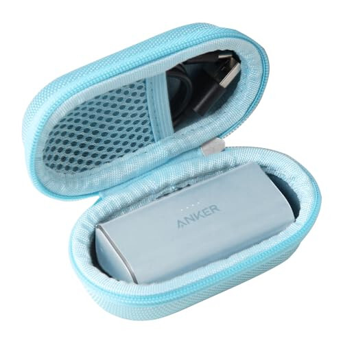 Adada Hard Travel Case for Anker Nano Power Bank, Portable Charger 5,000mAh (Blue) - Adada