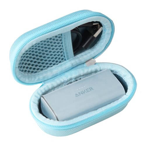 Adada Hard Travel Case for Anker Nano Power Bank, Portable Charger 5,000mAh (Blue) - 1