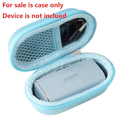 Adada Hard Travel Case for Anker Nano Power Bank, Portable Charger 5,000mAh (Blue) - 2