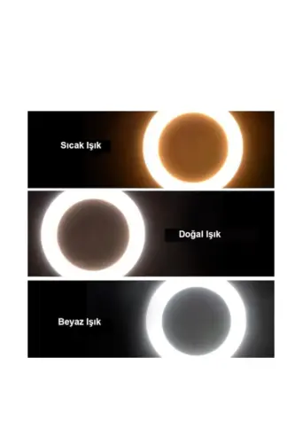Adaptörlü Bluetooth Kumandalı 10 Inç Ring Light Youtuber Tiktok Çekim Makyaj Işığı 2.1 Mt Tripod - A.K 10 SİYAH - EN SİGA (1)