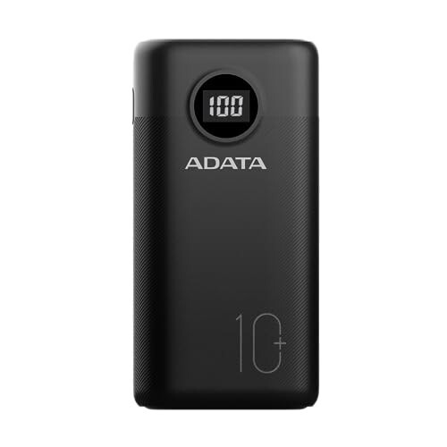 ADATA P10000QCD 10000mAh Qualcomm QC 3.0 / USB PD 3.0 Ikki USB-A (18W) & USB-C Tez Zaryadlash (18W) Power Bank Ko'chma Zaryadlovchi Qurilma (AP10000QCD-DGT-CBK) - 1