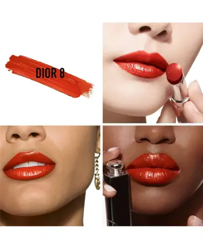 Addict Refillable Shine Lipstick-008 Dior 8 (A brick red) - 3