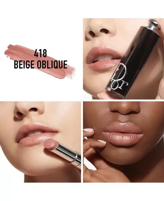 Addict Refillable Shine Lipstick-418 Beige Oblique (A nude) - 3