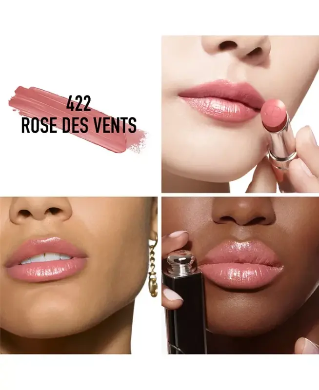 Addict Refillable Shine Lipstick-422 Rose des Vents (A nude pink) - 3