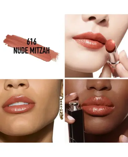 Addict Refillable Shine Lipstick-616 Nude Mitzah (A natural brown) - 3