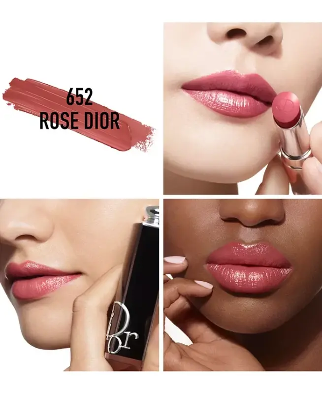 Addict Refillable Shine Lipstick-652 Rose Dior (A blue pink) - 3