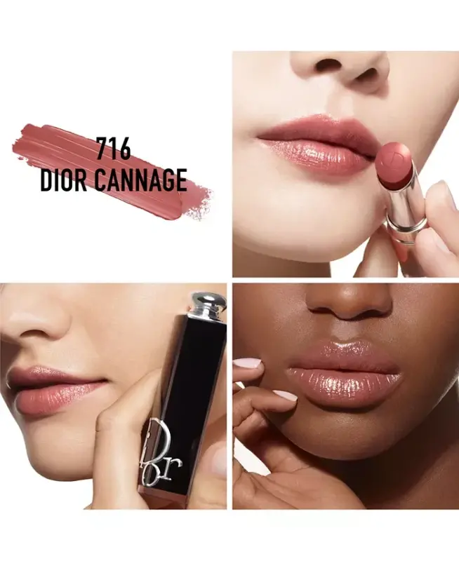 Addict Refillable Shine Lipstick-716 Dior Cannage (A deep nude) - 3